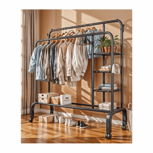PERCHERO CON ORGANIZADOR DE ZAPATOS ARMABLE<br>Cuotas semanales/Contado